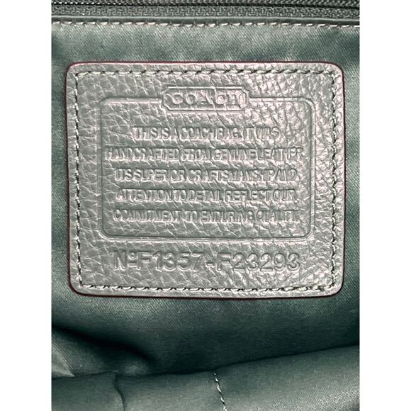 Coach Park Pebbled Leather Hobo Shoulder Crossbody Bag Pine Green F23293 - Picture 4 of 16